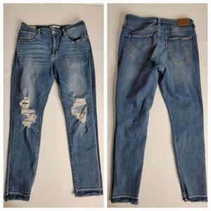 Levi's 721 Hgh Rise Skinny Sz 31 Fray